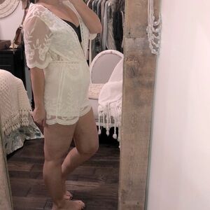 She + Sky size medium lace romantic romper
